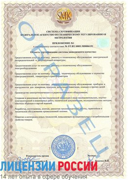 Образец сертификата соответствия (приложение) Стрежевой Сертификат ISO 50001